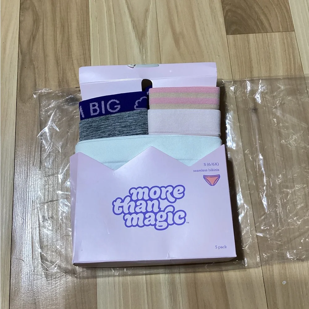 Girls 5 Pack Bikini Underwear - More than Magic Size Small 6/6X
